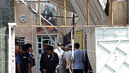 Hiện trường vụ đánh bom tự sát ở New Baghdad.